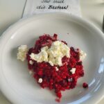 Fregola Sarda mit Beten und Ziegenkäse'